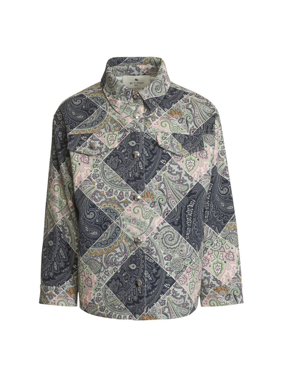 Jacket Plaid Blue Cotton Trench & Raincoats
