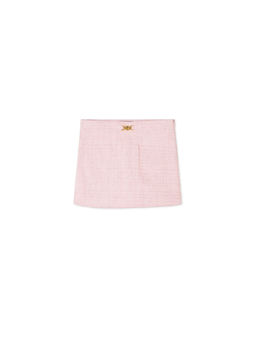 Skirt Cotton-Mix Tweed Pink Cotton Polyamide Viscose