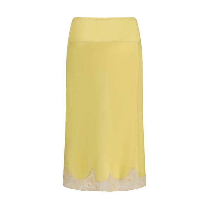 Saint Laurent 100% Silk skirt in yellow — view 2