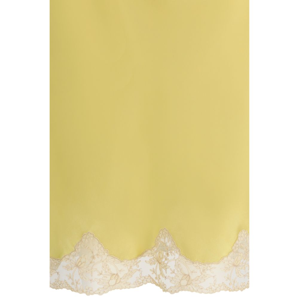Saint Laurent 100% Silk skirt in yellow — view 3