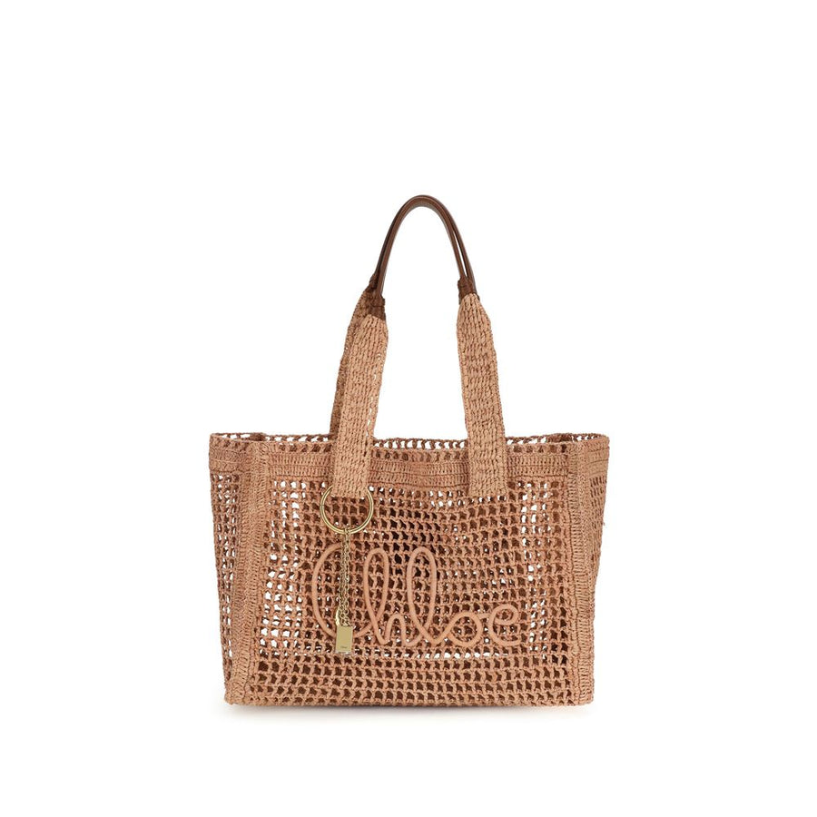 Chloé 100% Raffia tote bag in beige