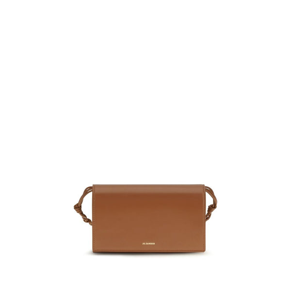 Jil Sander 100% Calf Leather Bos Taurus wallet in brown