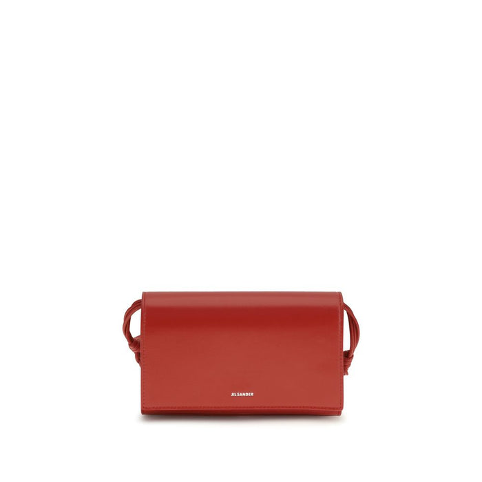 Jil Sander 100% Calf Leather Bos Taurus wallet in red
