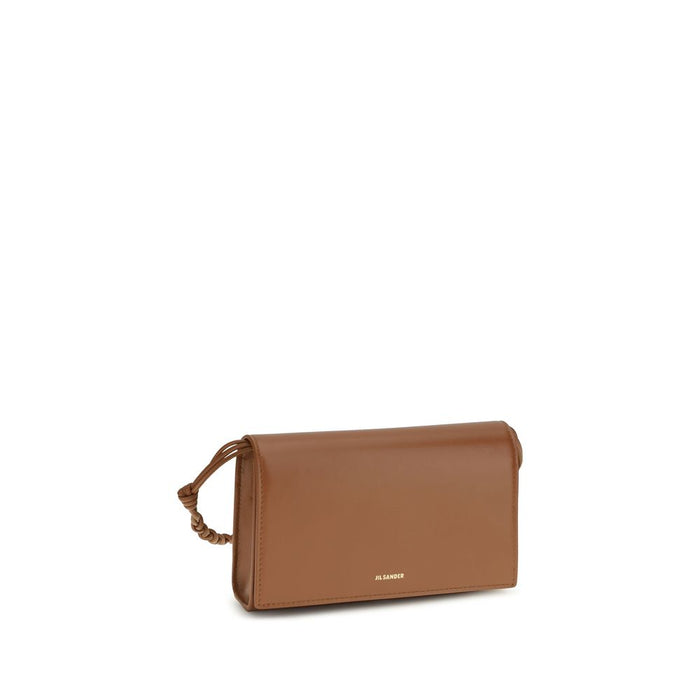 Jil Sander 100% Calf Leather Bos Taurus wallet in brown — view 2