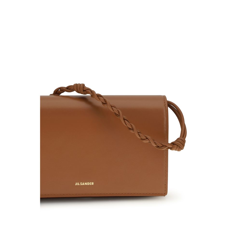 Jil Sander 100% Calf Leather Bos Taurus wallet in brown — view 4