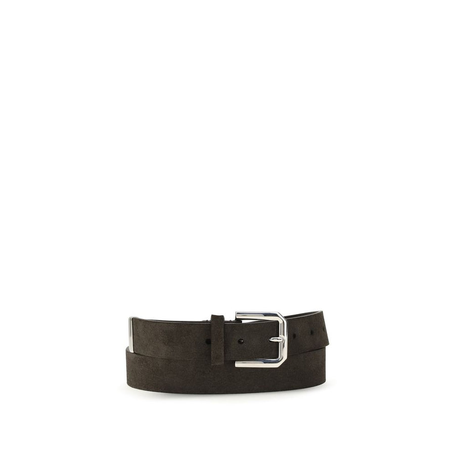 Brunello Cucinelli 100% Calf Leather Bos Taurus belt in black