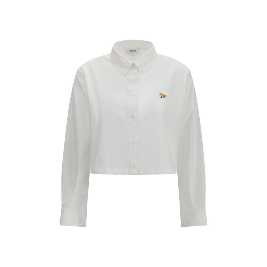 Maison Kitsuné 100% Cotton blouse in white