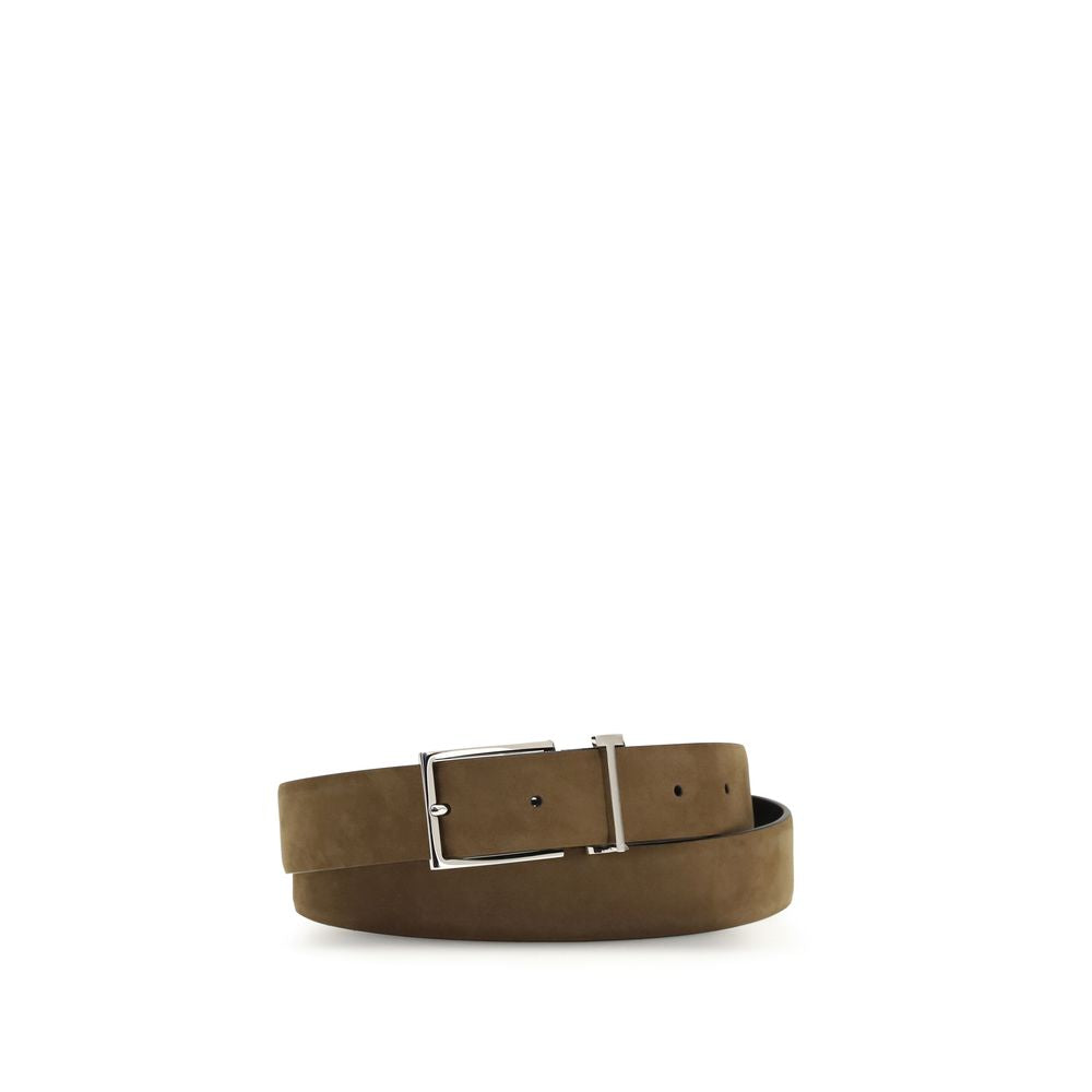 Tom Ford 100% Calf Leather Bos Taurus belt in brown