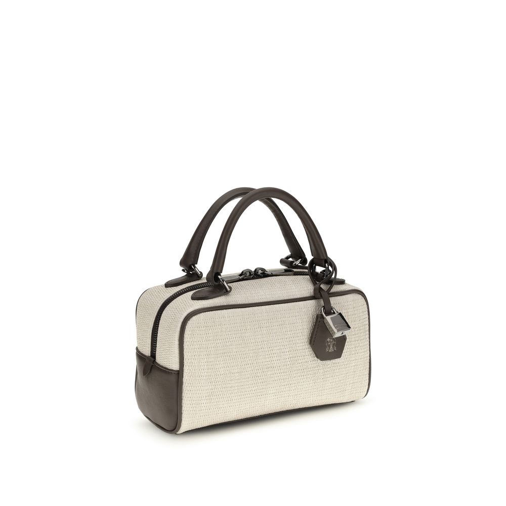 Gray Polyamide Handbag Bag
