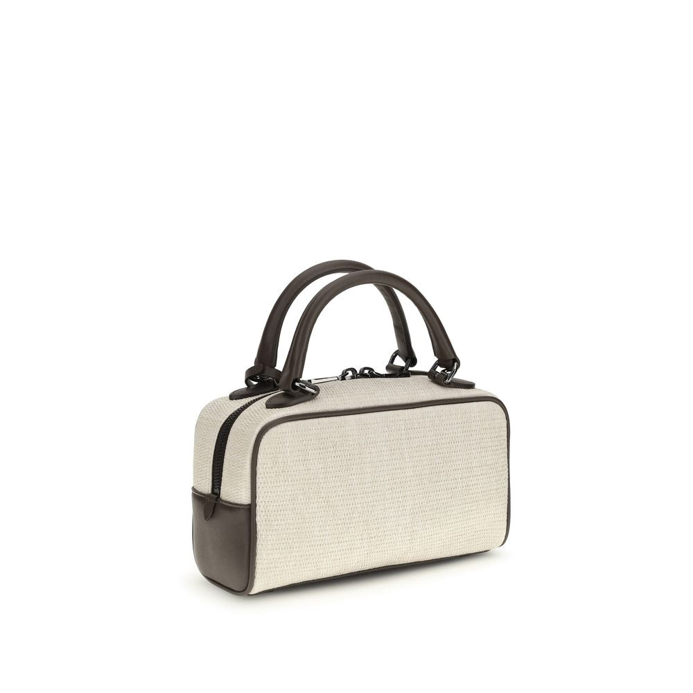 Gray Polyamide Handbag Bag