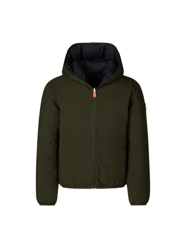Hooded Jacket Green Polyester