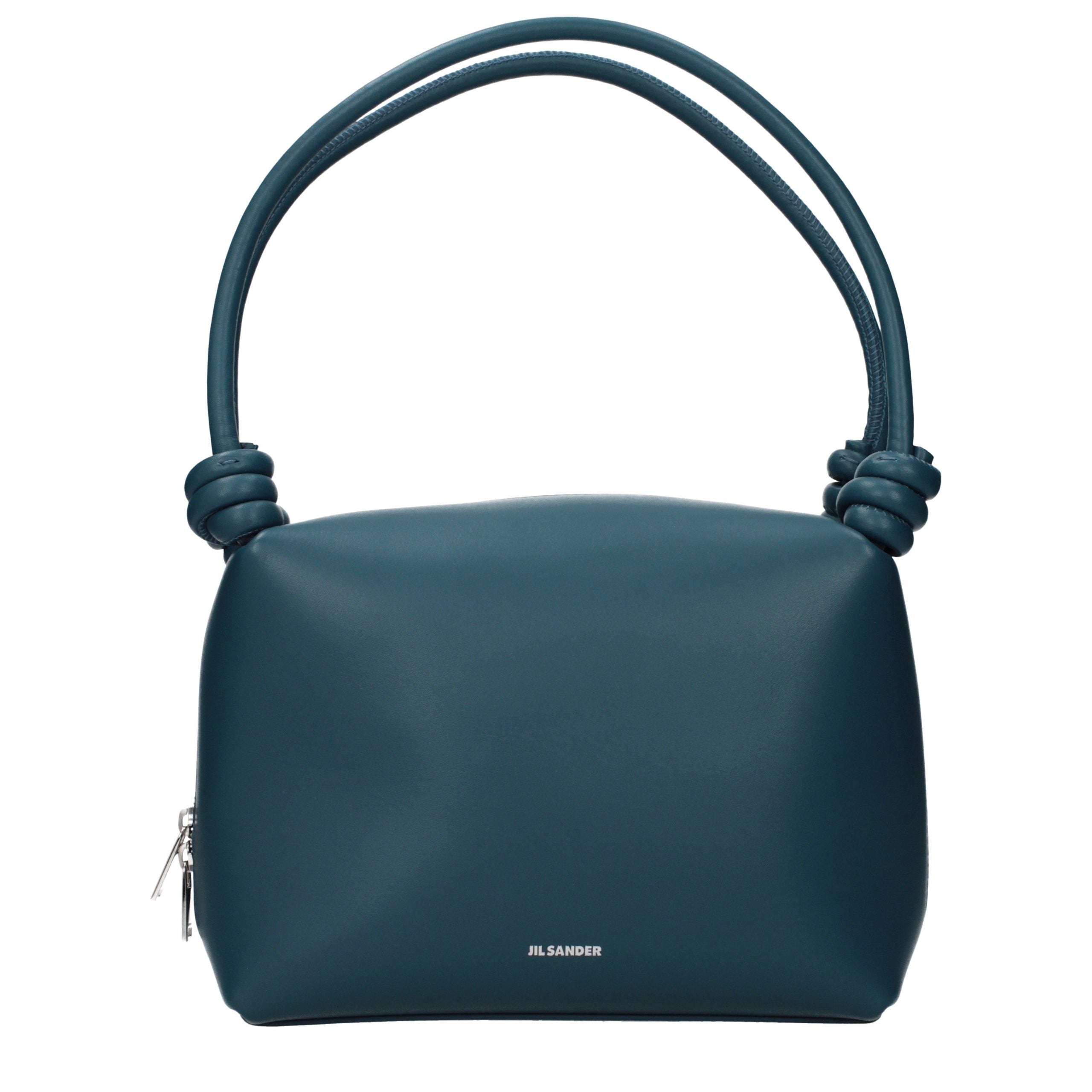 Blue Leather Handbag Bag