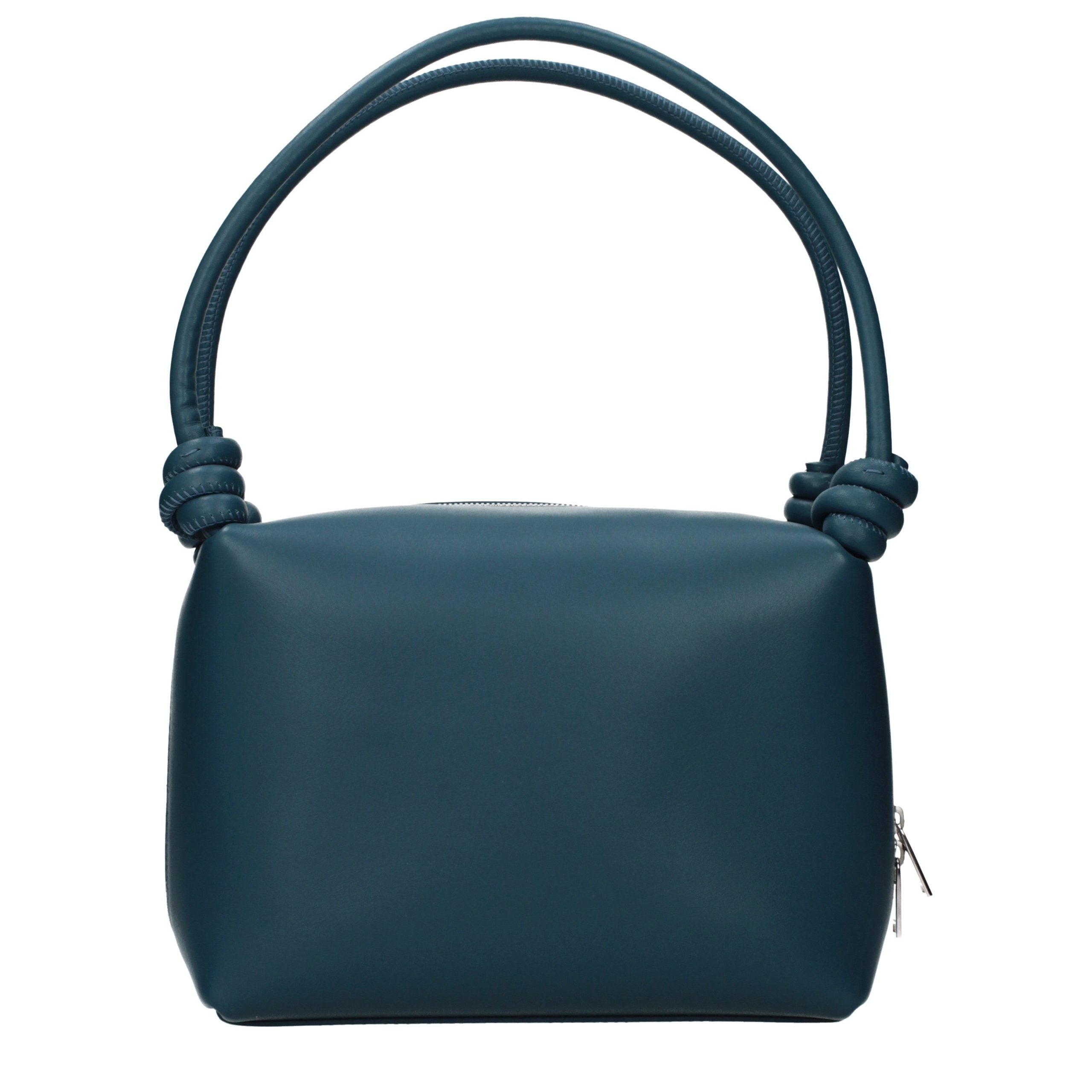 Blue Leather Handbag Bag