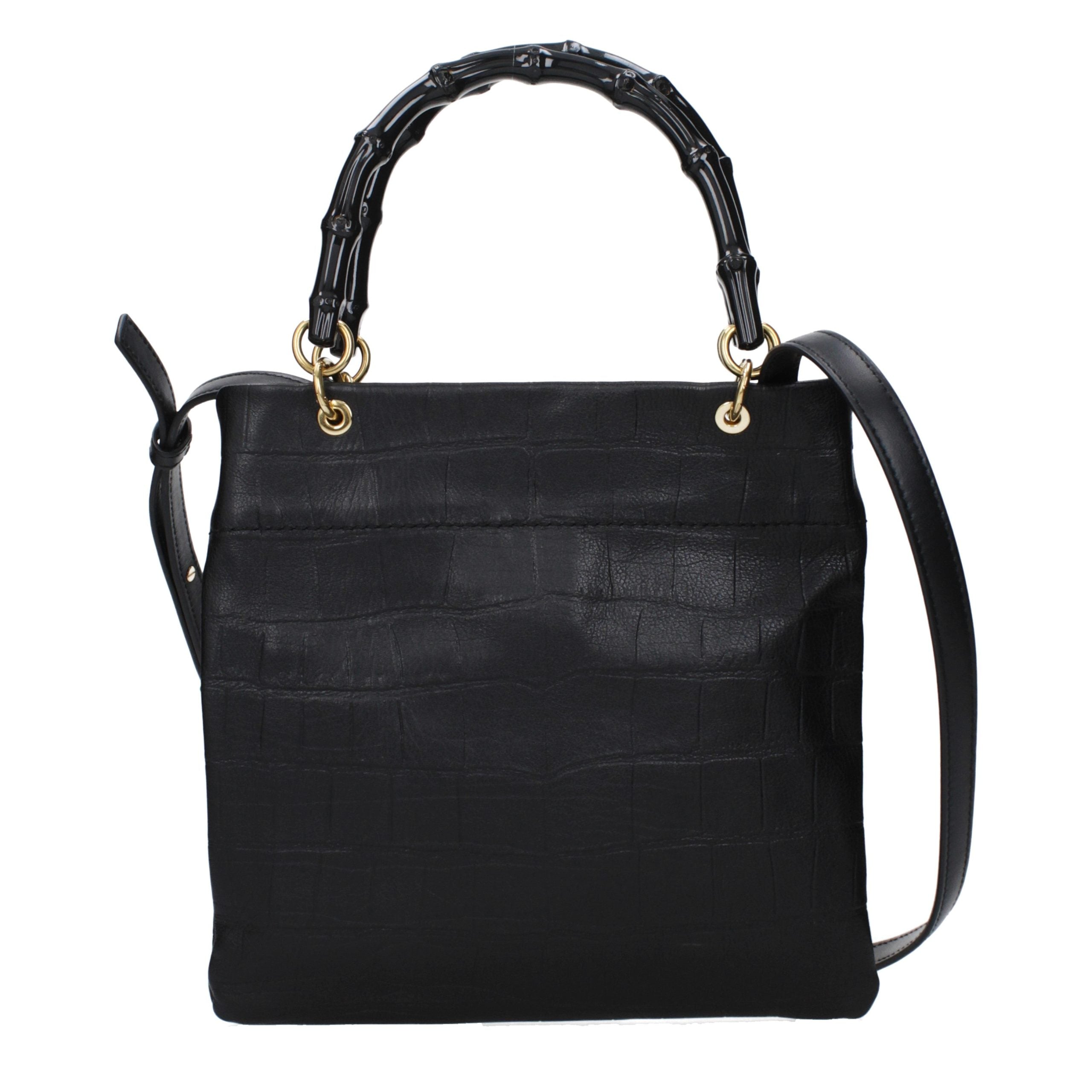 Black Leather Handbag Bag