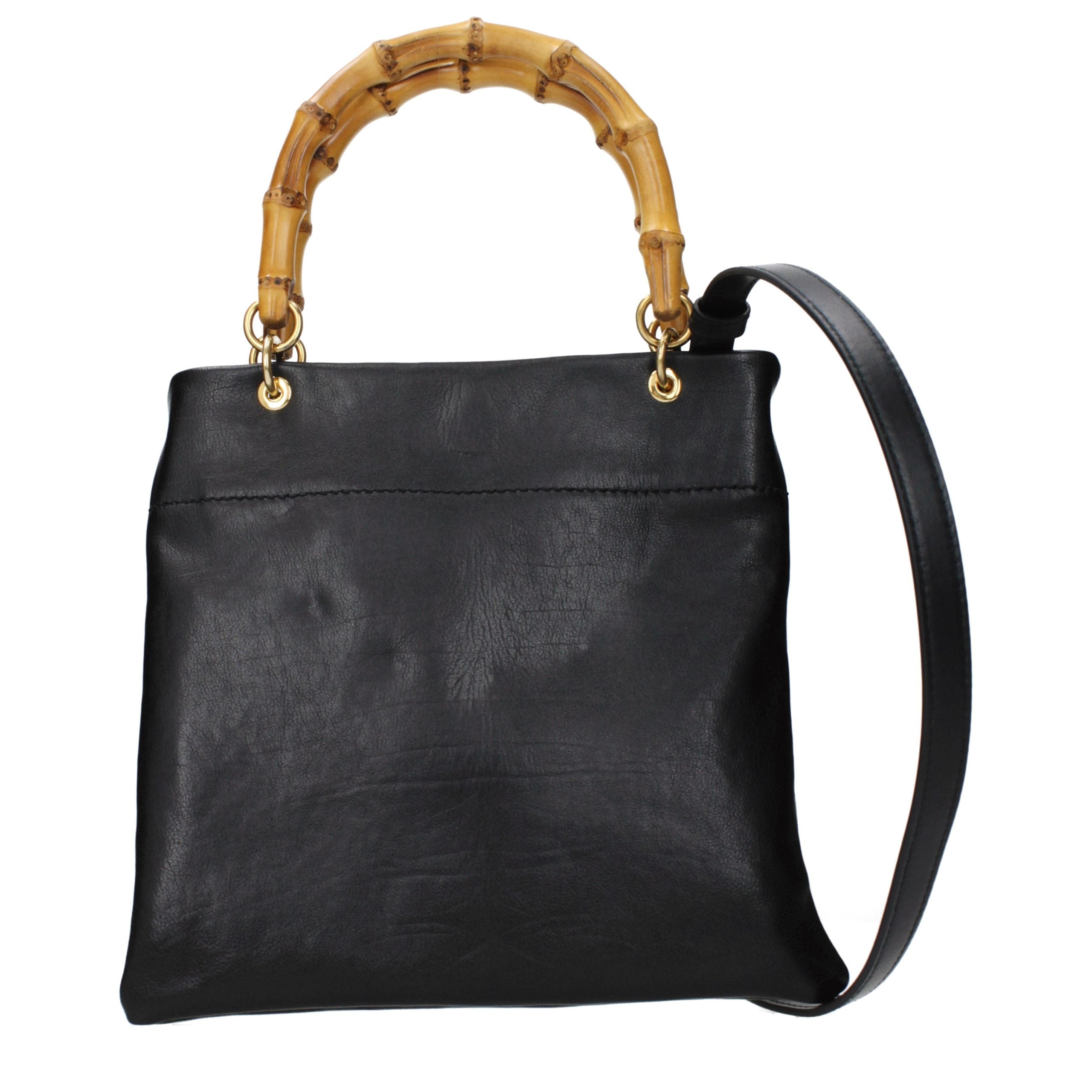 Black Leather Handbag Bag