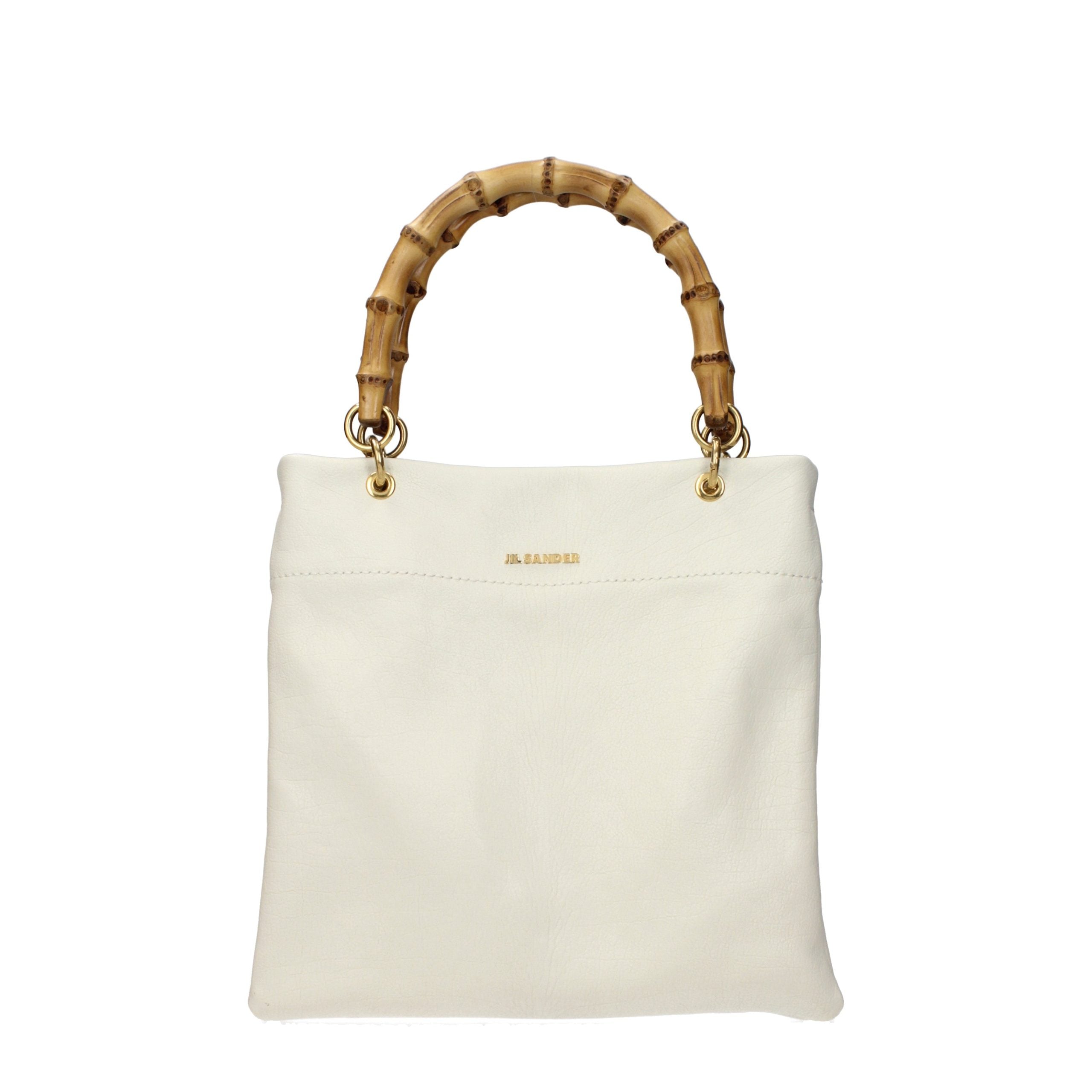 Beige Leather Handbag Bag