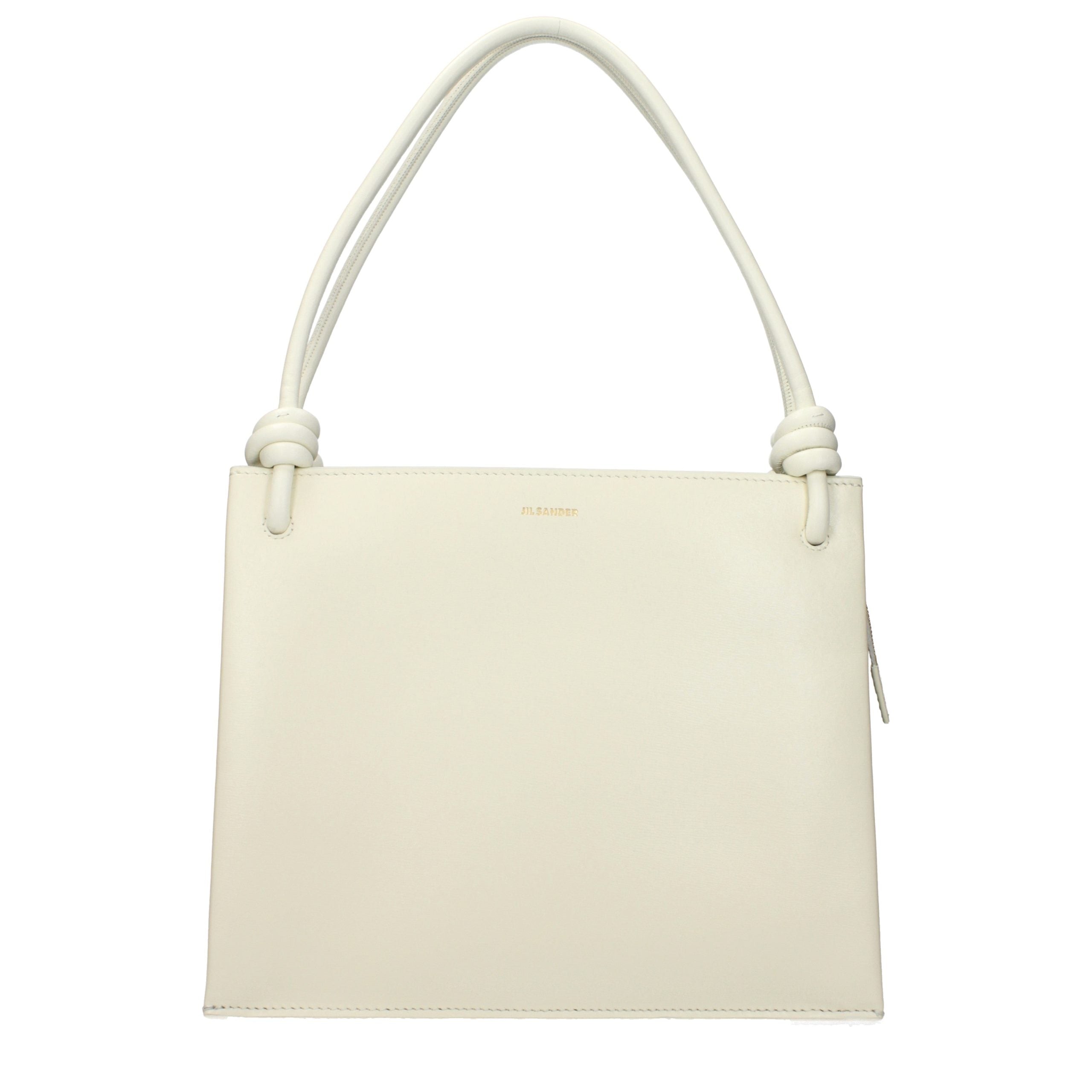 Beige Leather Handbag Bag