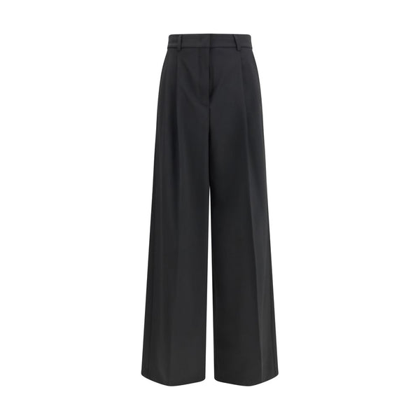 Max Mara 53% Polyester trousers in black