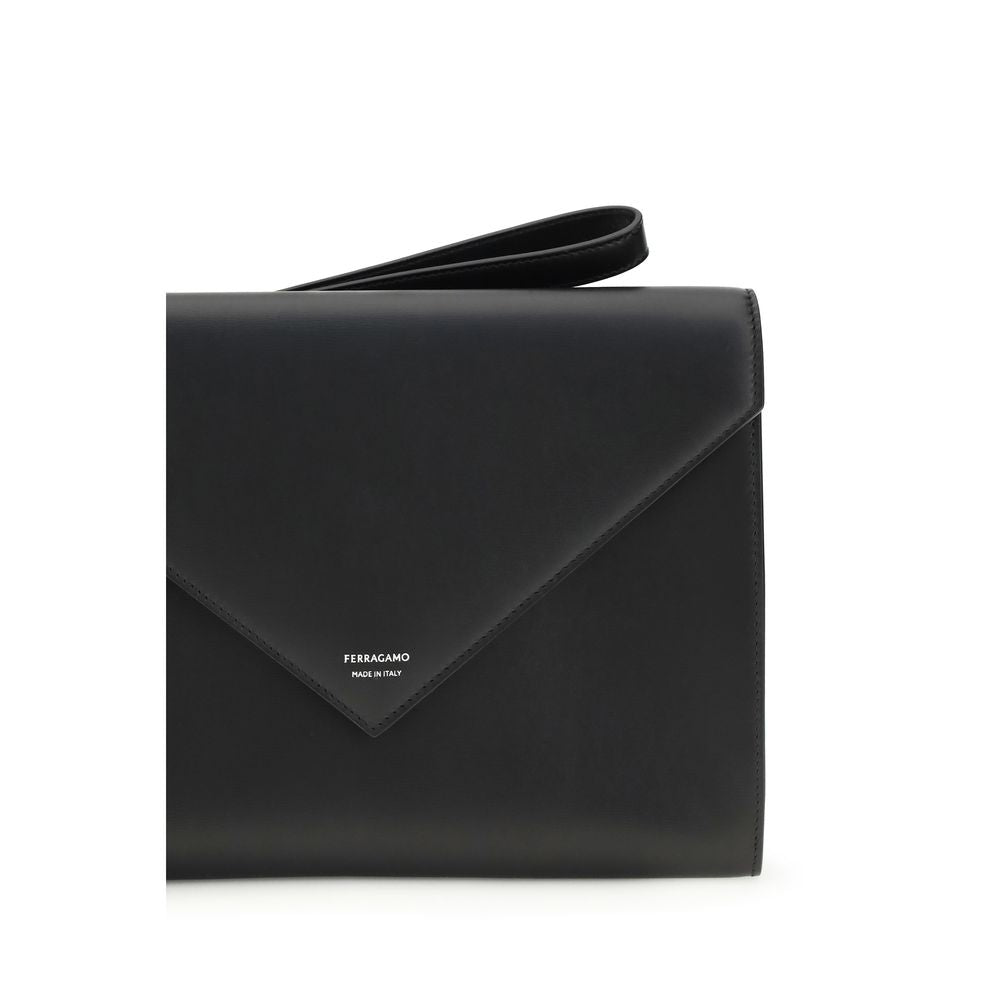 Ferragamo 100% Calf Leather Bos Taurus wallet in black — view 3