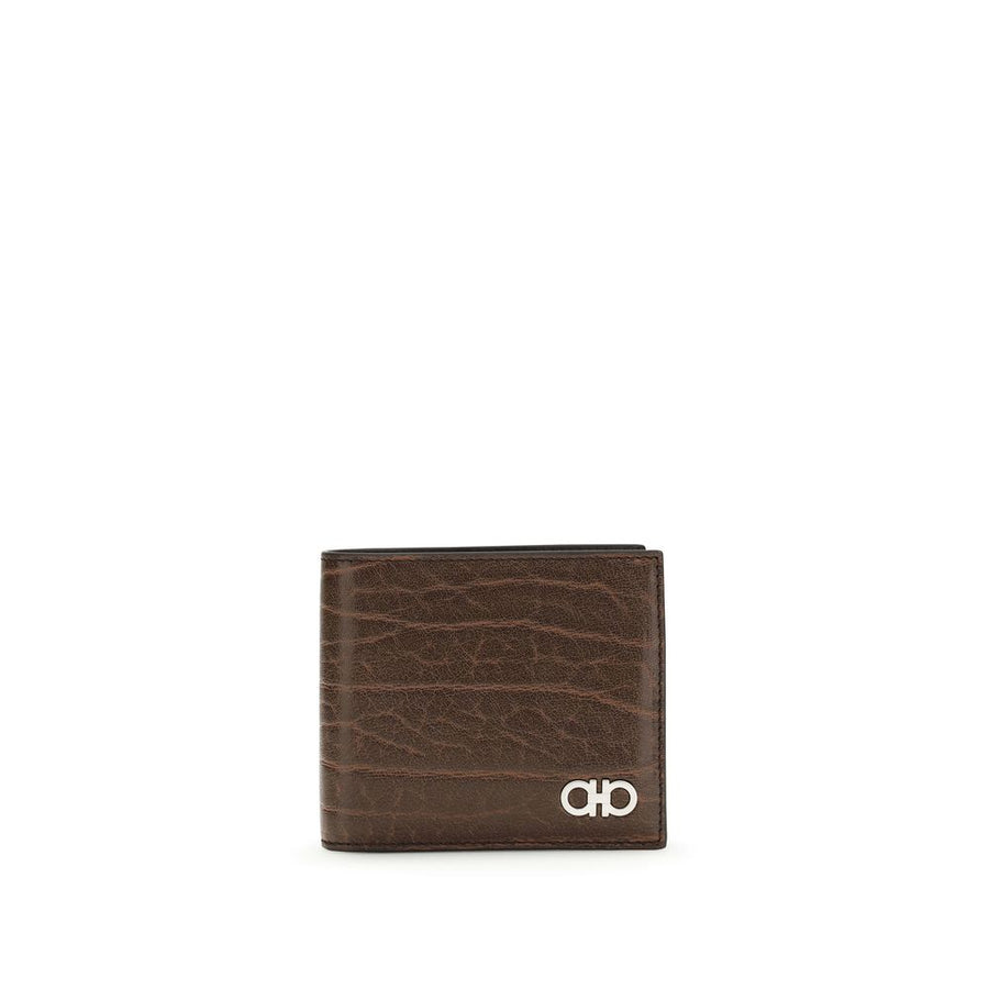 Ferragamo 100% Calf Leather Bos Taurus wallet in brown