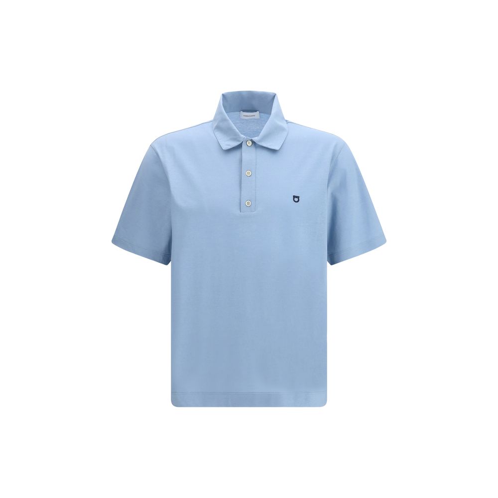 Ferragamo 100% Cotton polo shirt in blue
