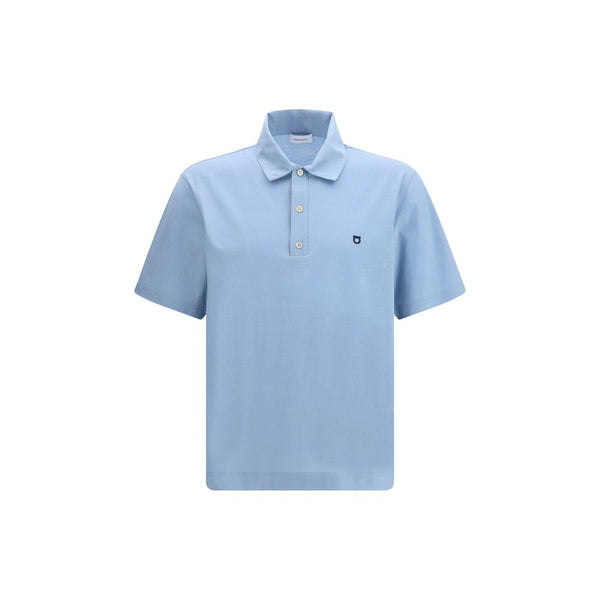 Ferragamo 100% Cotton polo shirt in blue