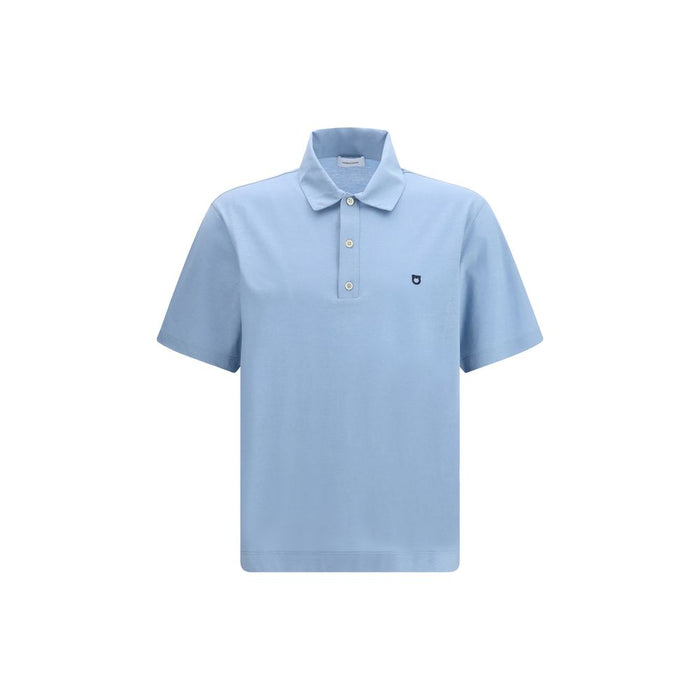 Ferragamo 100% Cotton polo shirt in blue