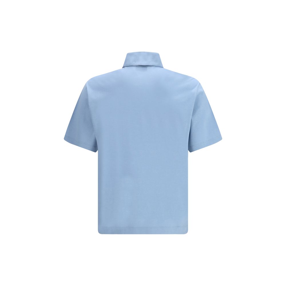 Ferragamo 100% Cotton polo shirt in blue — view 2