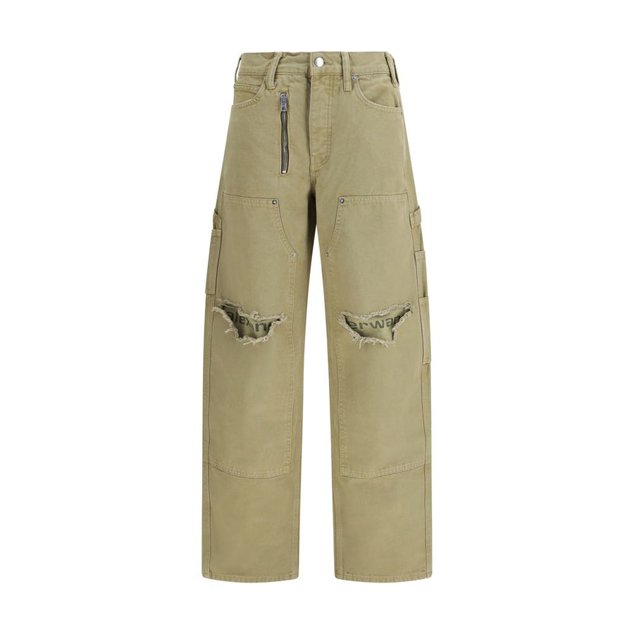 Alexander Wang 100% Cotton cargo pants in beige