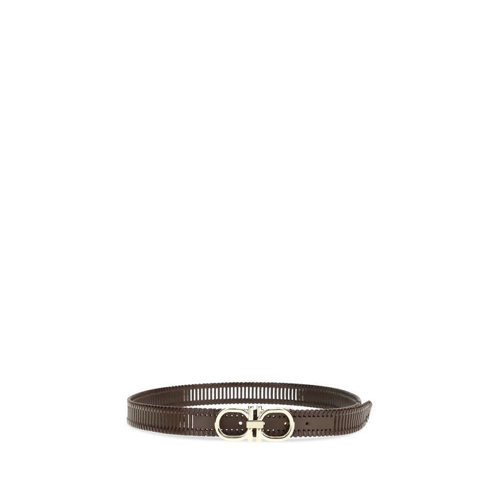 Ferragamo 100% Calf Leather Bos Taurus belt in brown — view 2