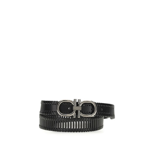 Ferragamo 100% Calf Leather Bos Taurus belt in black