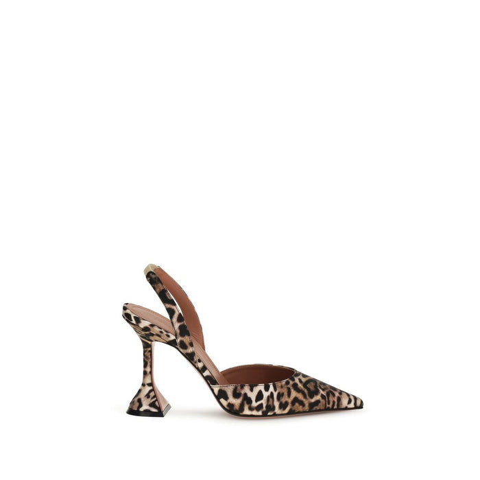 Amina Muaddi 100% Calf Leather Bos Taurus upper; 100% Silk sole heel in multicolor