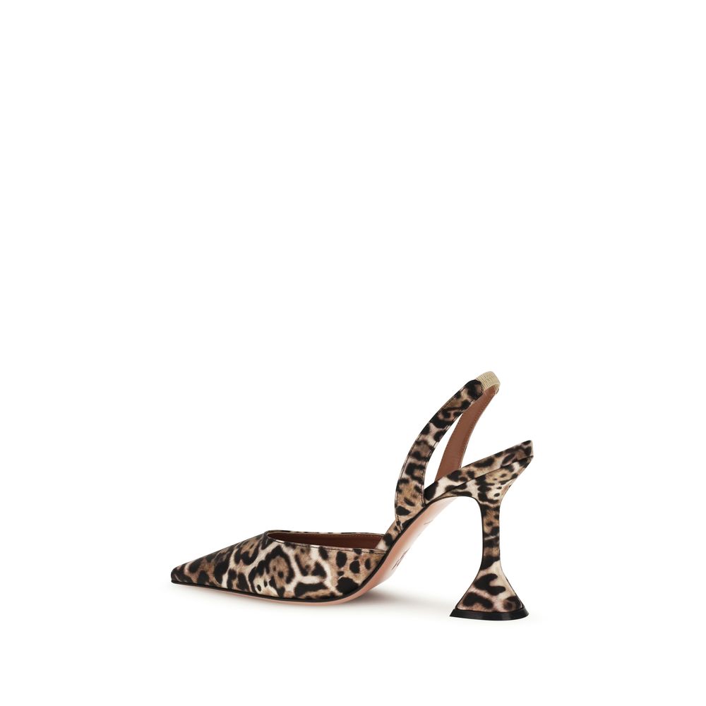 Amina Muaddi 100% Calf Leather Bos Taurus upper; 100% Silk sole heel in multicolor — view 3