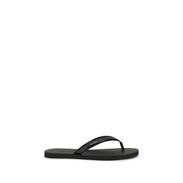 Prada UPPER 100% Calf Leather Bos Taurus SOLE 100% Rubber sandals in black
