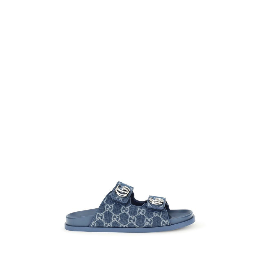 Gucci Upper 100% Cotton sandals in blue