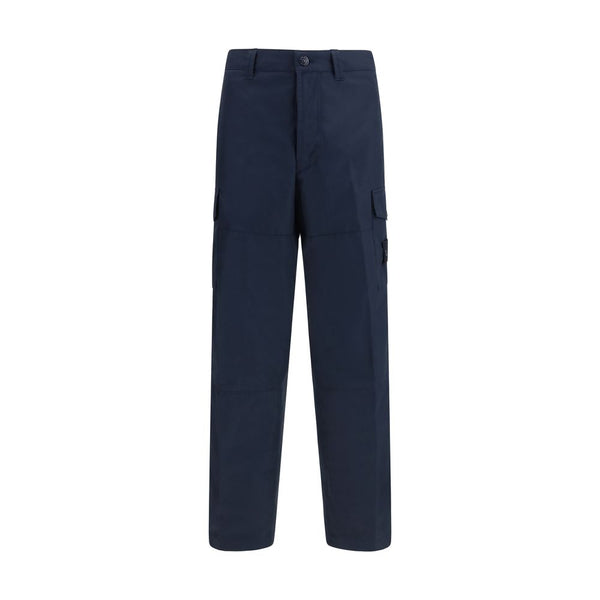 Stone Island 97% Cotton cargo pants in navy