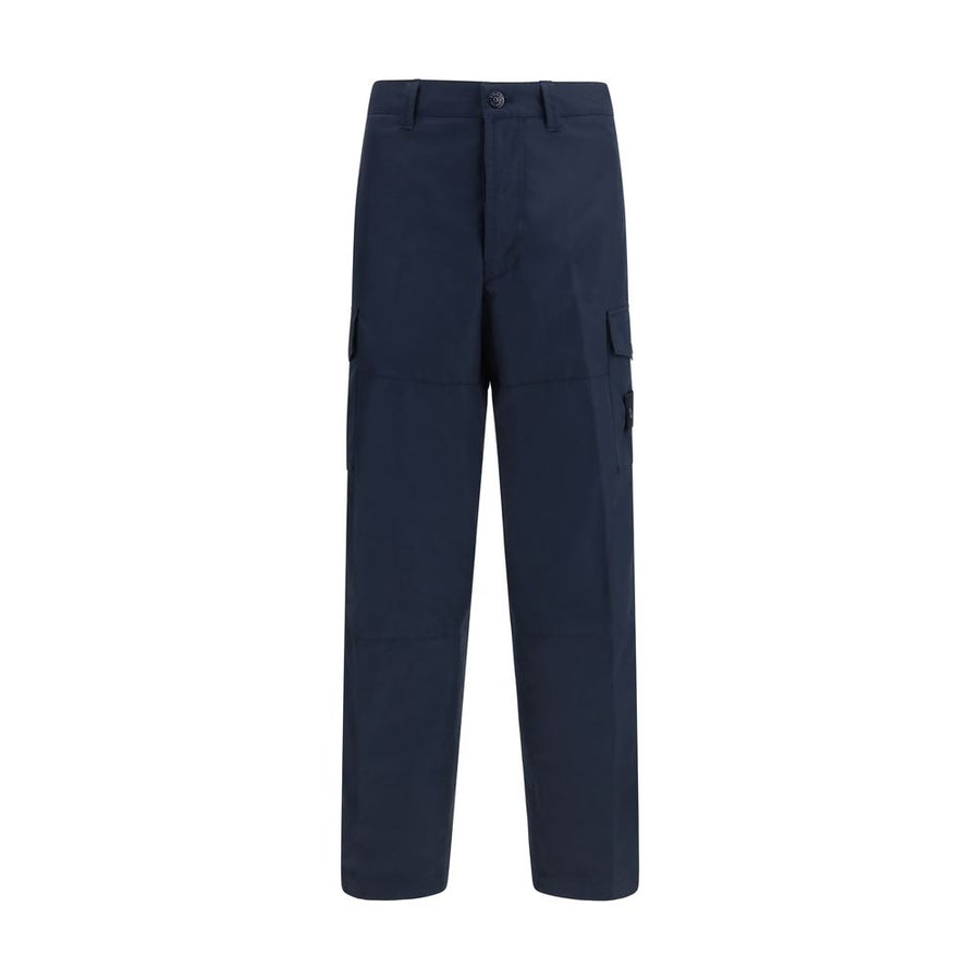 Stone Island 97% Cotton cargo pants in navy