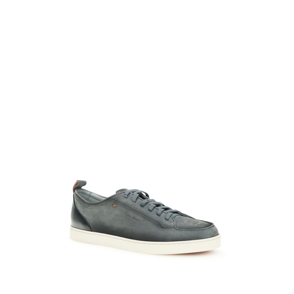 Santoni UPPER 100% Calf Leather Bos Taurus SOLE 100% Rubber sneaker in gray — view 2