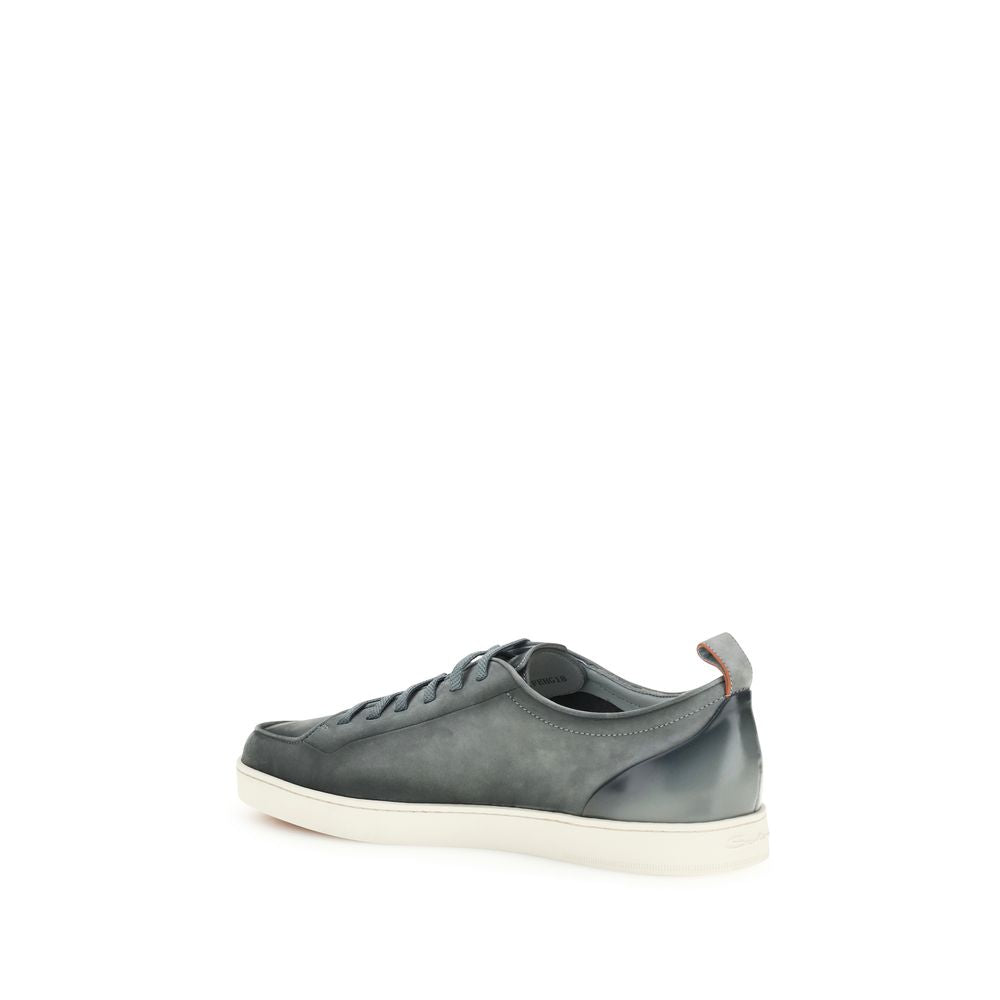 Santoni UPPER 100% Calf Leather Bos Taurus SOLE 100% Rubber sneaker in gray — view 3