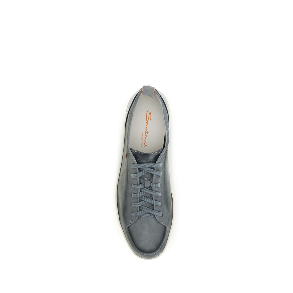 Santoni UPPER 100% Calf Leather Bos Taurus SOLE 100% Rubber sneaker in gray — view 4