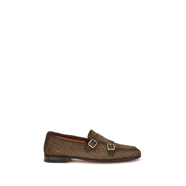 Santoni 100% Calf Leather Bos Taurus loafer in brown
