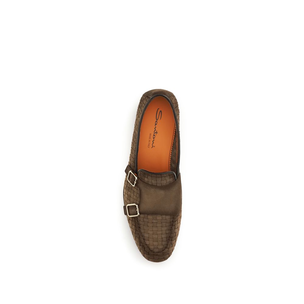 Santoni 100% Calf Leather Bos Taurus loafer in brown — view 4