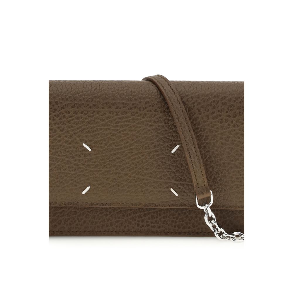 Maison Margiela 100% Calf Leather Bos Taurus wallet in brown — view 4
