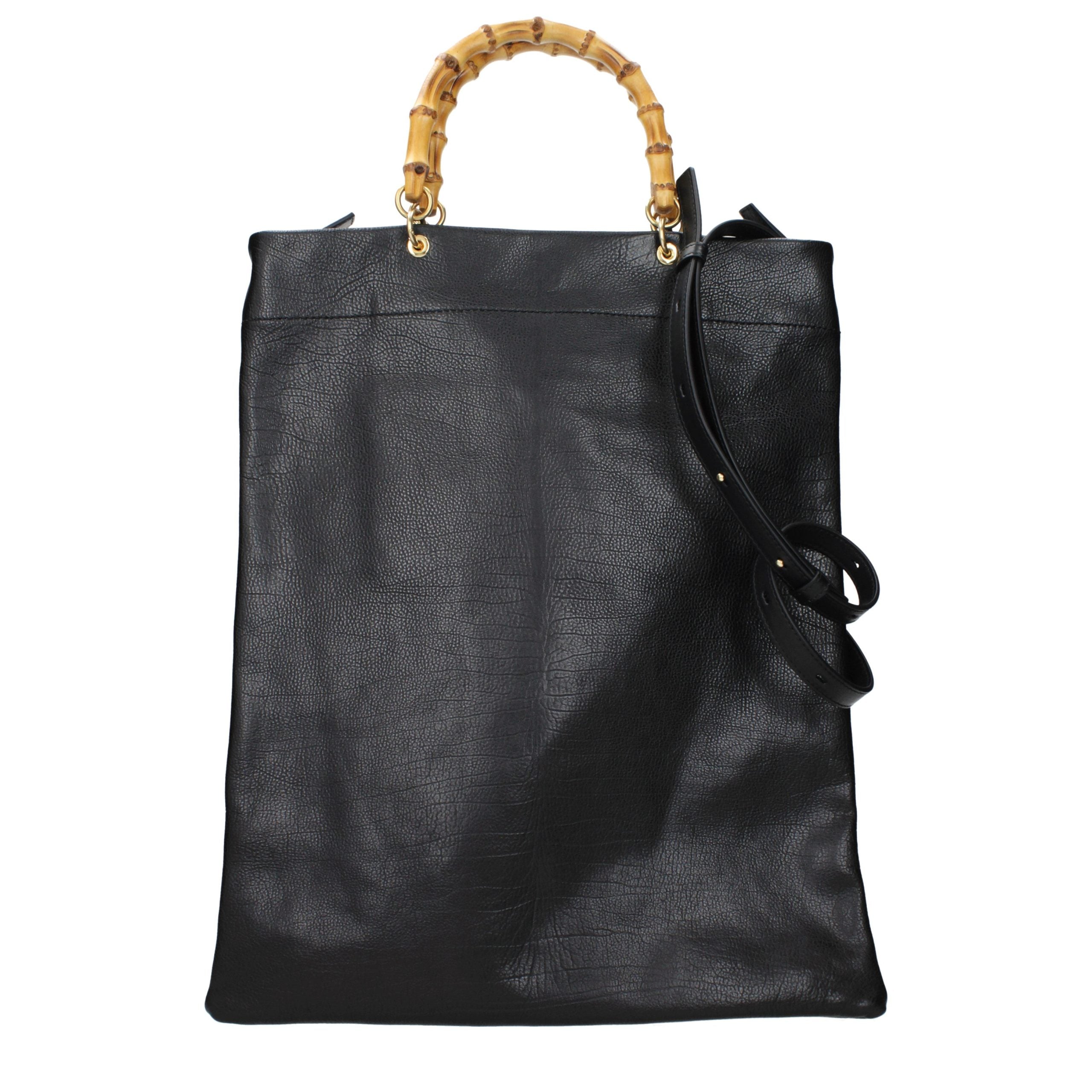 Black Leather Handbag Bag