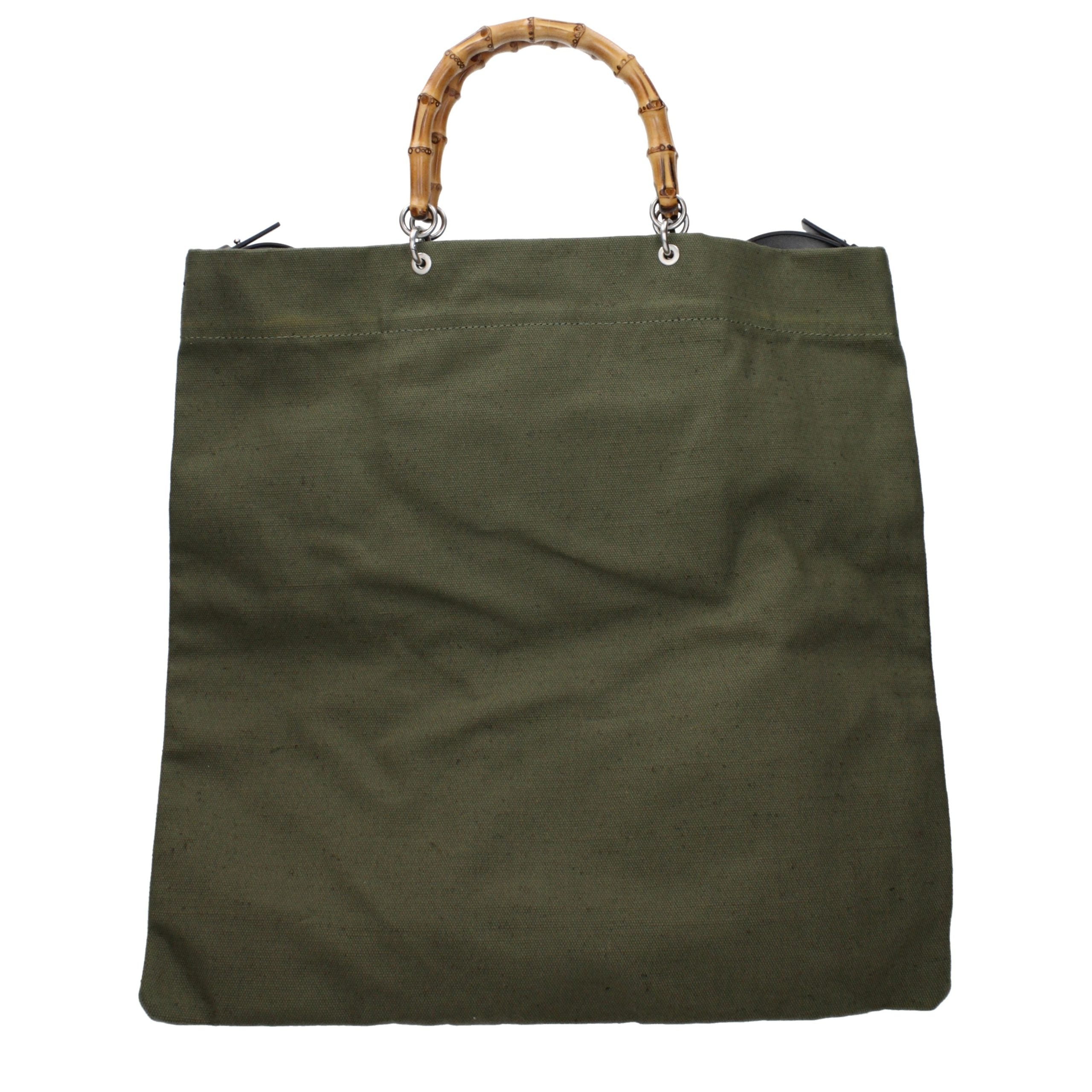 Green Fabric Handbag Bag