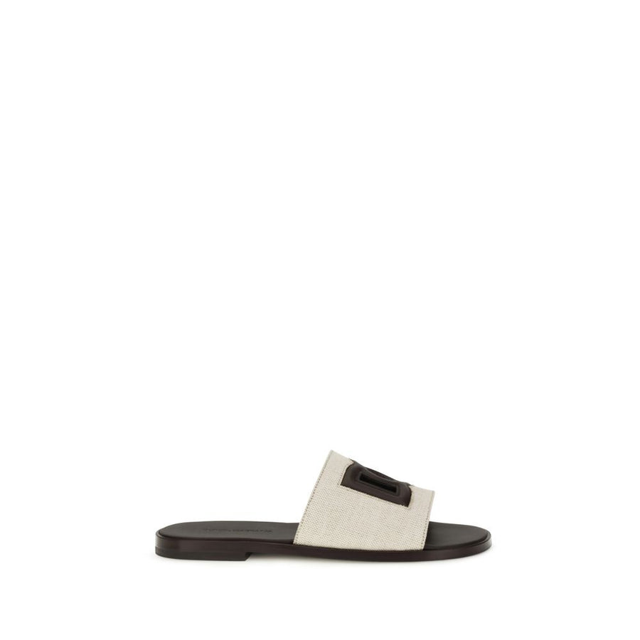 Dolce & Gabbana UPPER 30% Cotton 20% Linen 50% Calf Leather Bos Taurus SOLE 100% Calf Leather Bos Taurus sandals in beige
