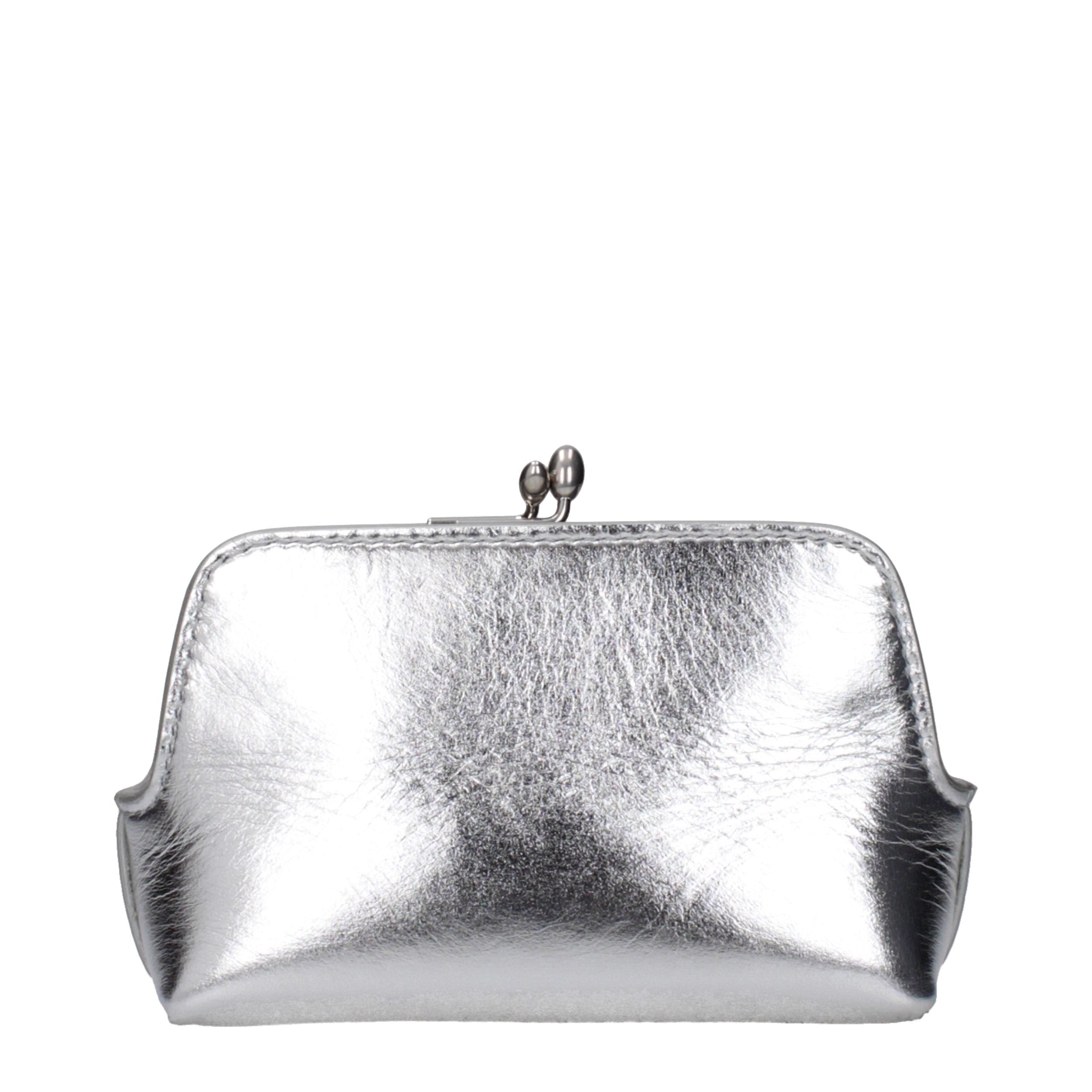 Gray Leather Crossbody Bag