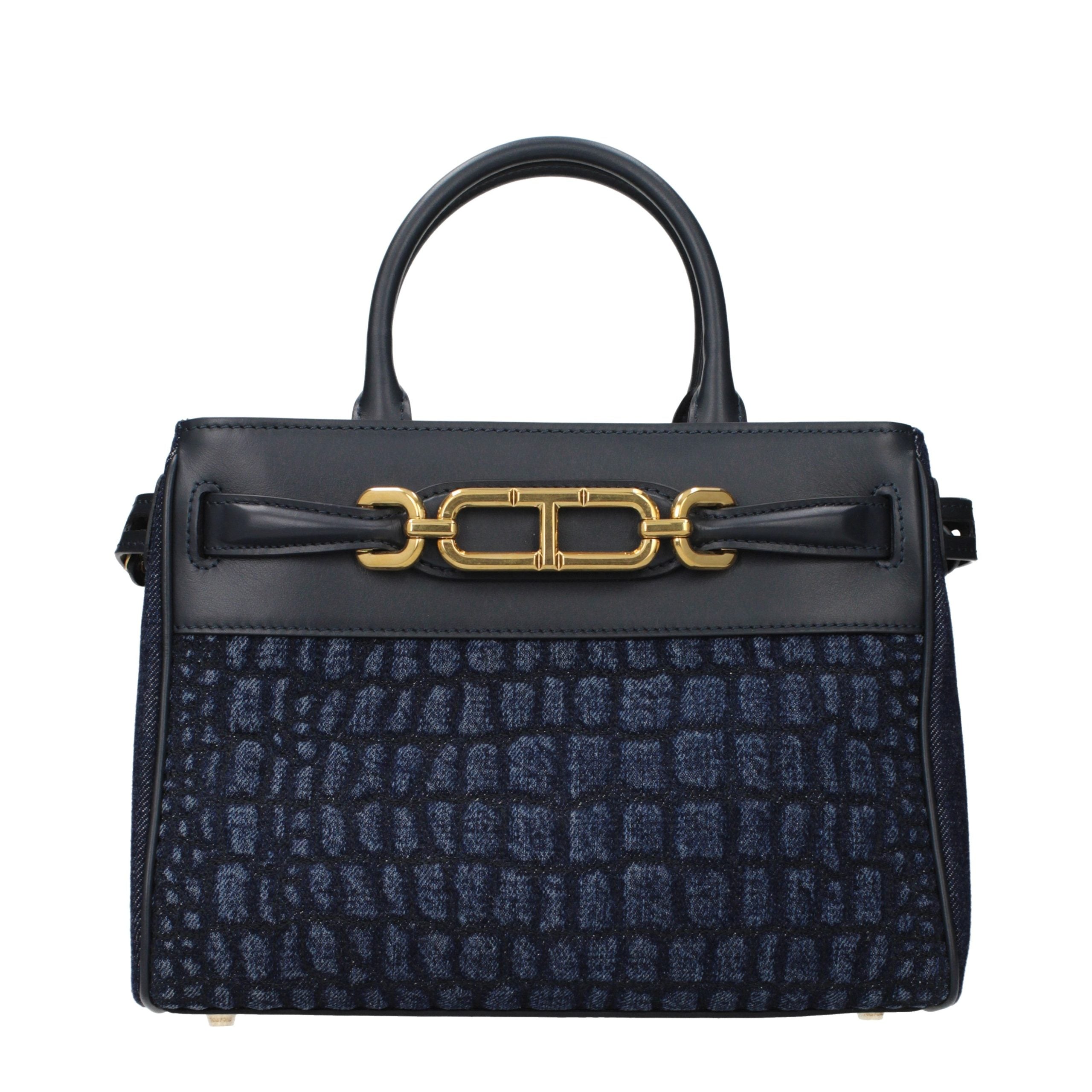 Blue Fabric Handbag Bag