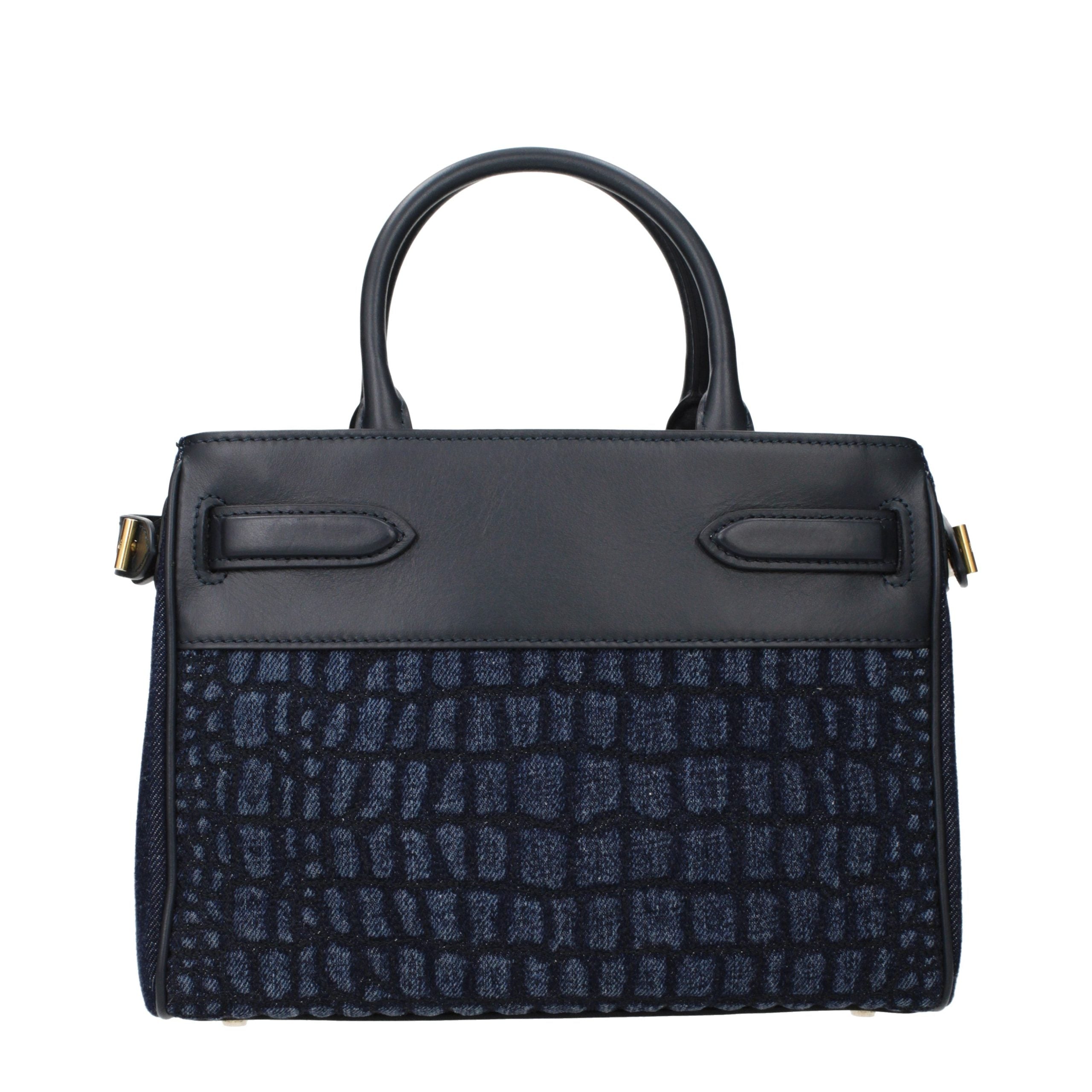 Blue Fabric Handbag Bag