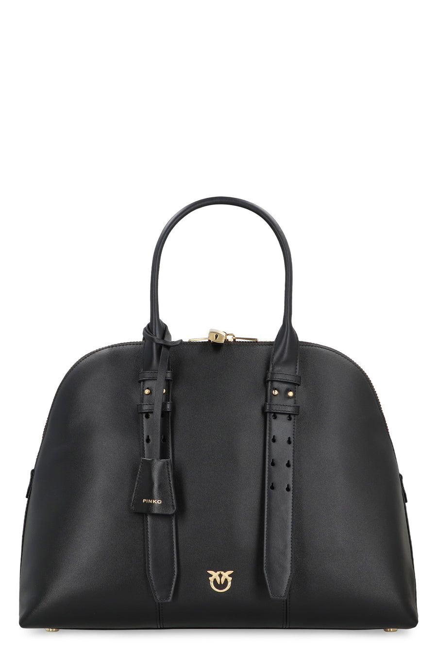 Bowling Bag Escape Maxi Leather Black Cow Handbags